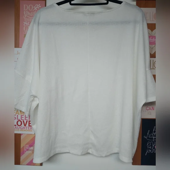 NWOT White Birch waffled T-shirt size small oversized - Picture 5 of 5